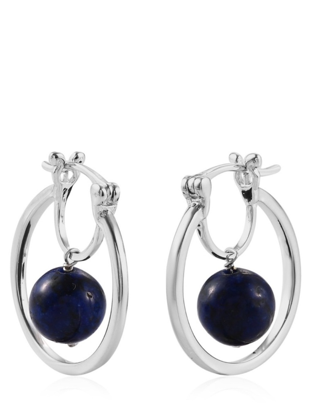 Lapis Lazuli Hoop Earrings